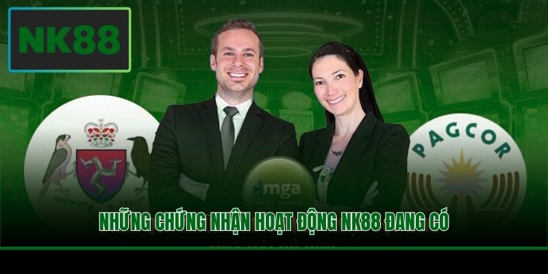 Những chứng nhận hoạt động NK88 đang có